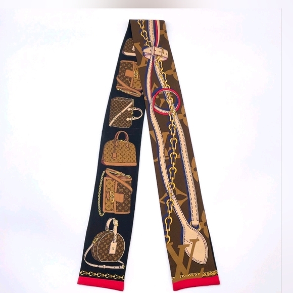 Louis Vuitton M79621 Bandeau Tribute To Brown Multi Silk Scarf w/BOX/COA - Picture 2 of 13